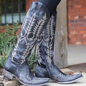 Old Gringo Mayra Bis Dark Ink Blue Leather Boots